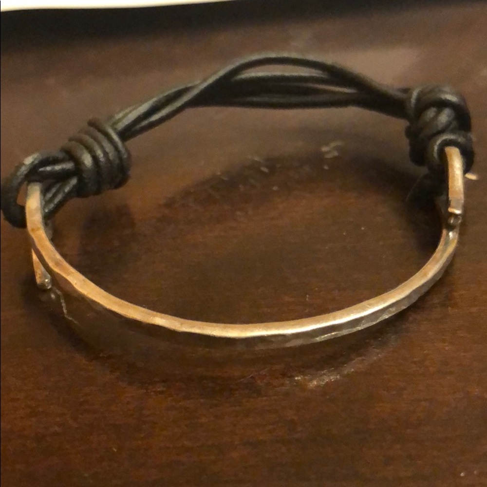 James Avery As you wish leather&silver bracelet
